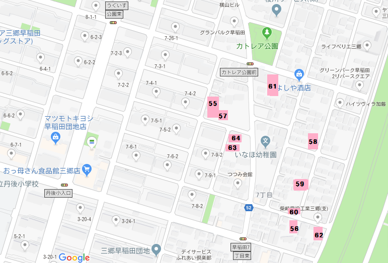 早稲田7丁目地図